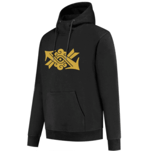 Mulató Aztékok pulóver hoodie kenguru zsebes elölnézet